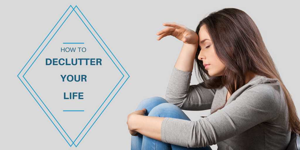 woman thinking how to declutter your life
