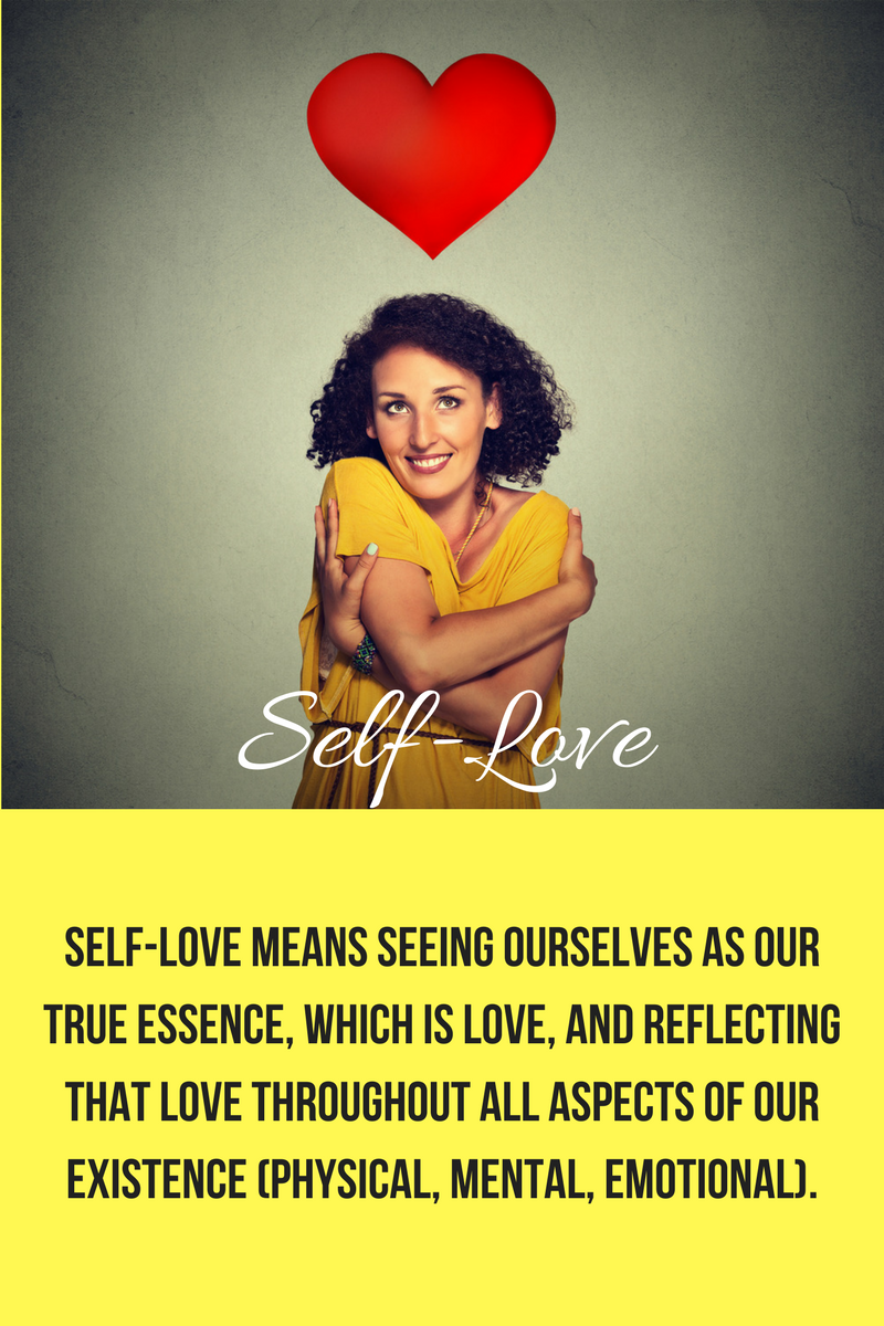 woman demonstrating self-love